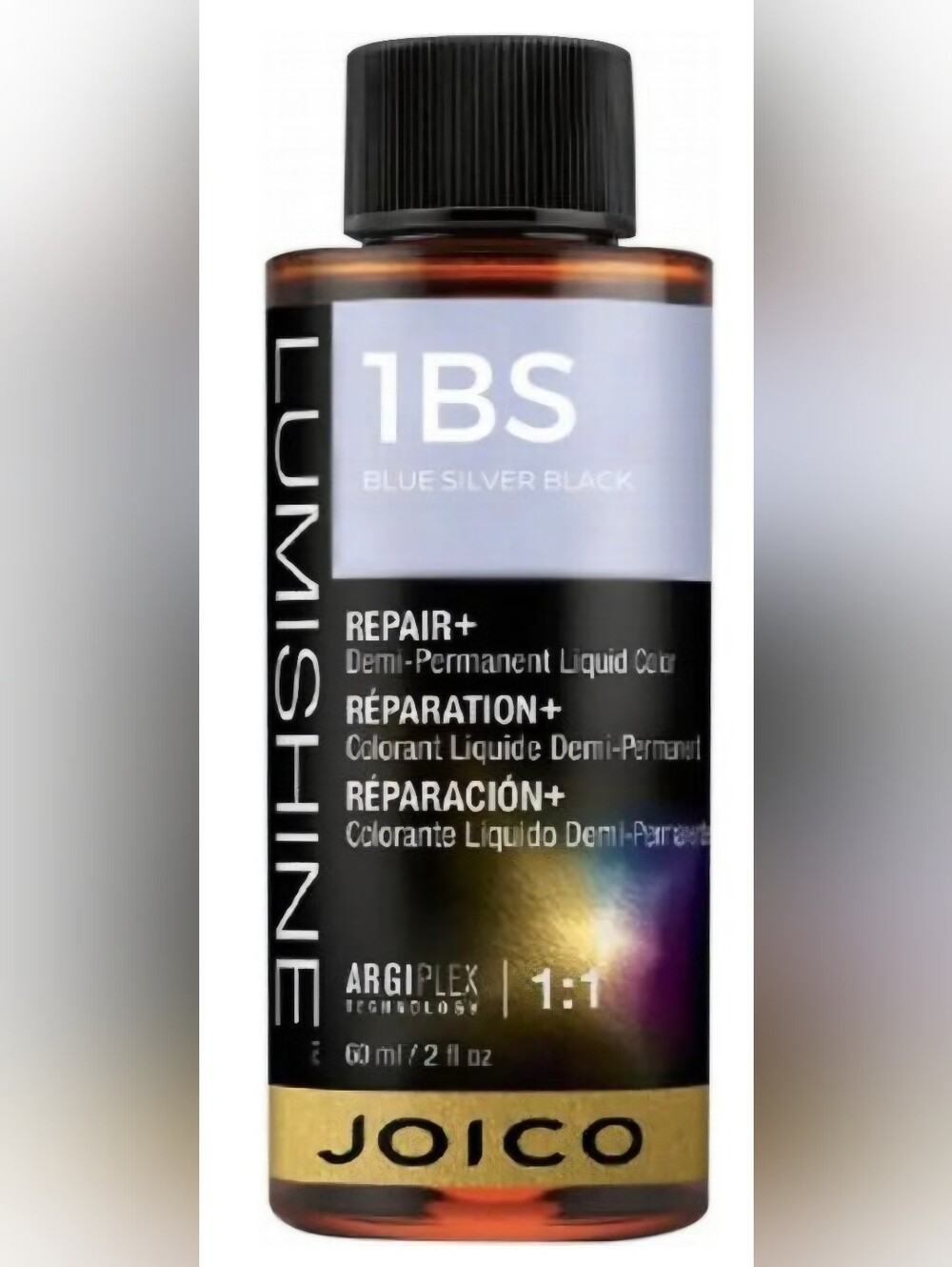 Joico Lumishine 1BS Blue Silver Black Demi-Permanent Liquid Color